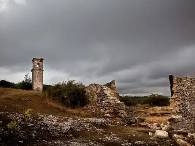 El pueblo de Ochate está completamente abandonado.